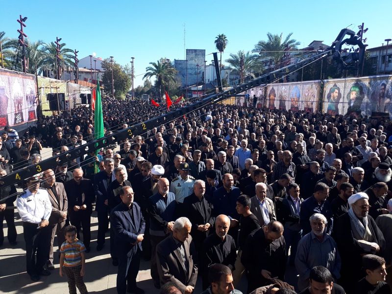 گردهمایی بزرگ اربعین در حسینیه شهداء پیاده راه فرهنگی رشت