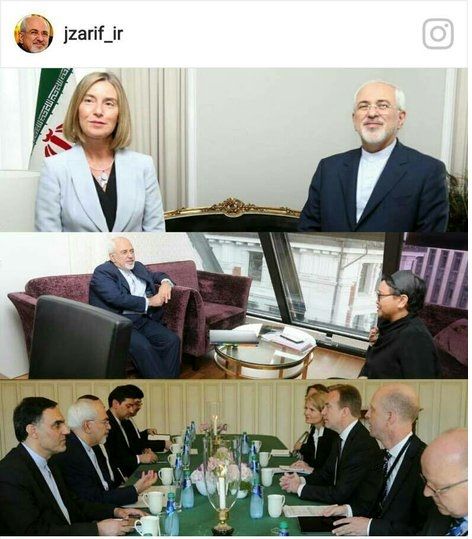 گزارش ظریف از رایزنیاش با موگرینی و وزرای خارجه نروژ و اندونزی در اسلو