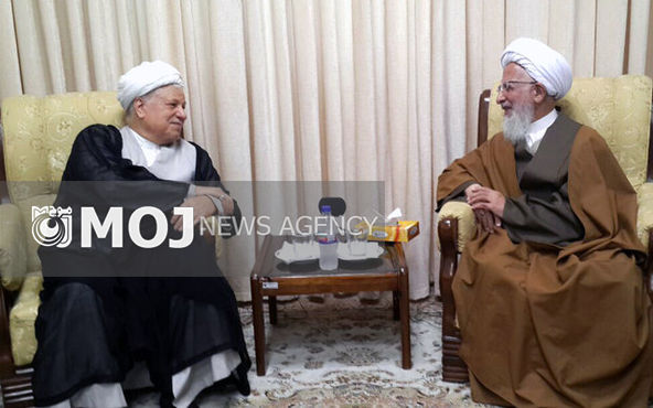 آیت الله جوادی آملی با رئیس مجمع تشخیص مصلحت دیدار کرد