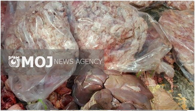 کشف و ضبط ۱۲۳۰ کیلوگرم گوشت غیر بهداشتی در شهر کرمانشاه
