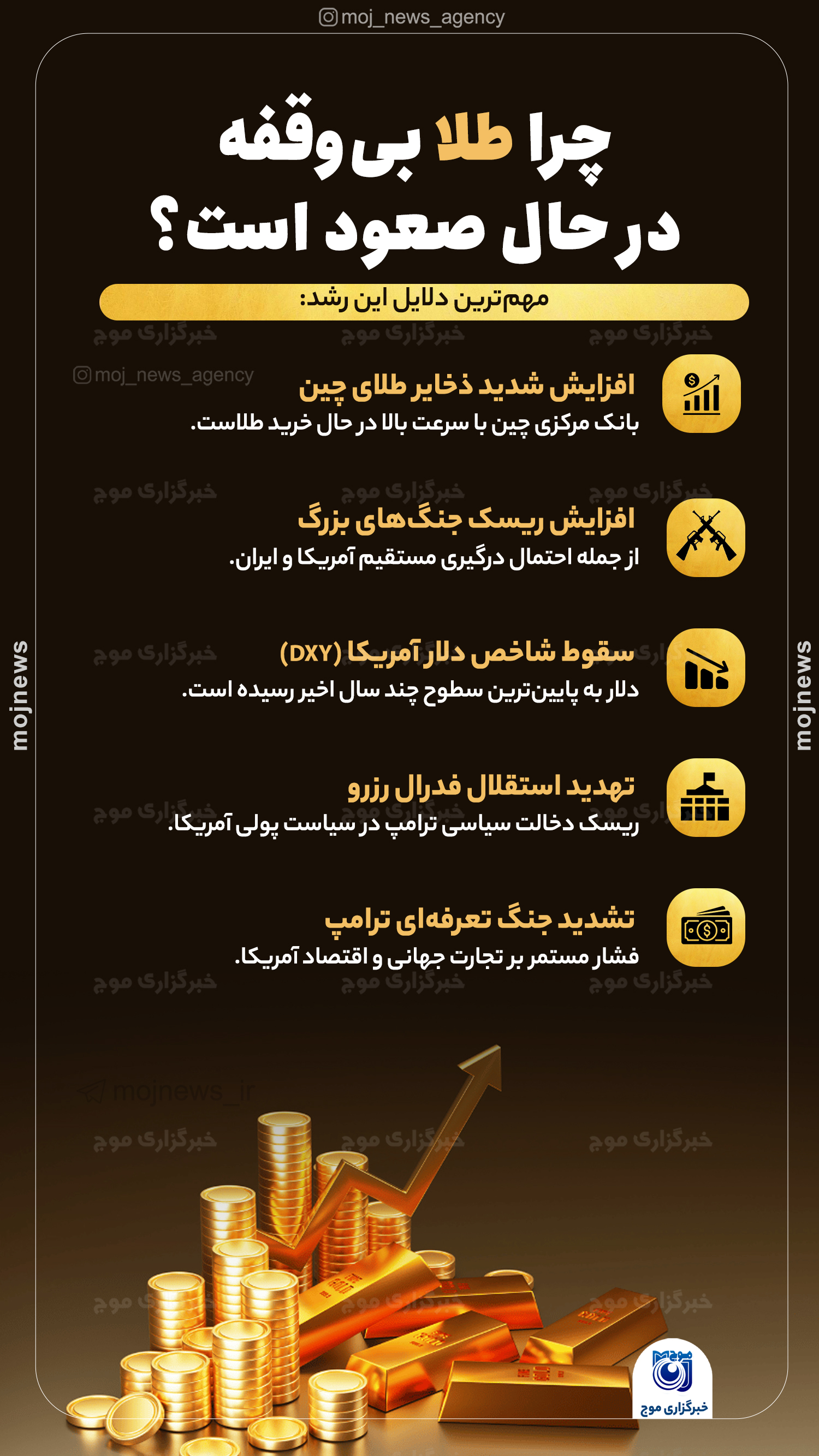 چرا طلا بی‌وقفه در حال صعود است؟ copy