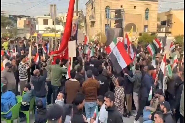 تظاهرات حمایتی از ایران در پایتخت عراق برگزار شد