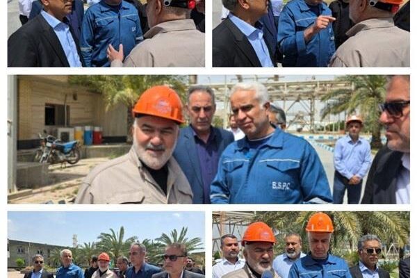بازدید استاندار خوزستان از شرکت فجر انرژی و بررسی روند بازسازی/ روحیه بالای کارکنان نویدبخش بازسازی سریع است