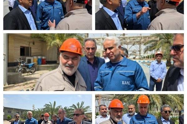 بازدید استاندار خوزستان از شرکت فجر انرژی و بررسی روند بازسازی/ روحیه بالای کارکنان نویدبخش بازسازی سریع است