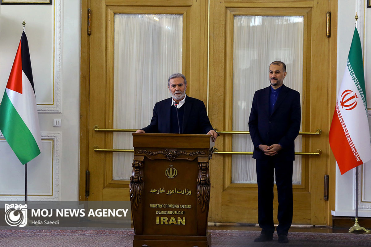 دیدار دبیرکل جنبش جهاد اسلامی فلسطین با وزیر امور خارجه