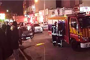 اطفاء حریق مجتمع پزشکی تربت حیدریه و نجات ۳۰ پزشک و بیمار محبوس 