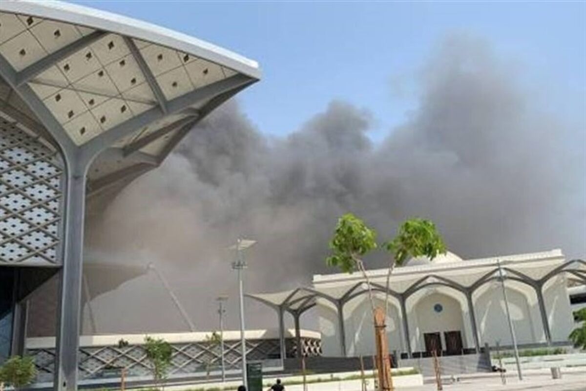 اتش سوزی ایستگاه قطار در جده