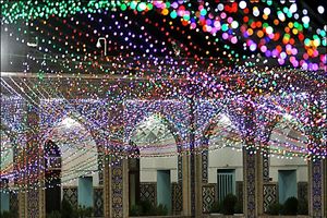 آذین بندی امامزادگان خوانسار در اعیاد شعبانیه 