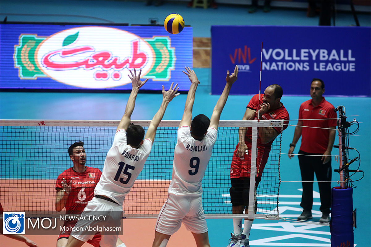 دیدار تیم های ملی والیبال ایران و پرتغال