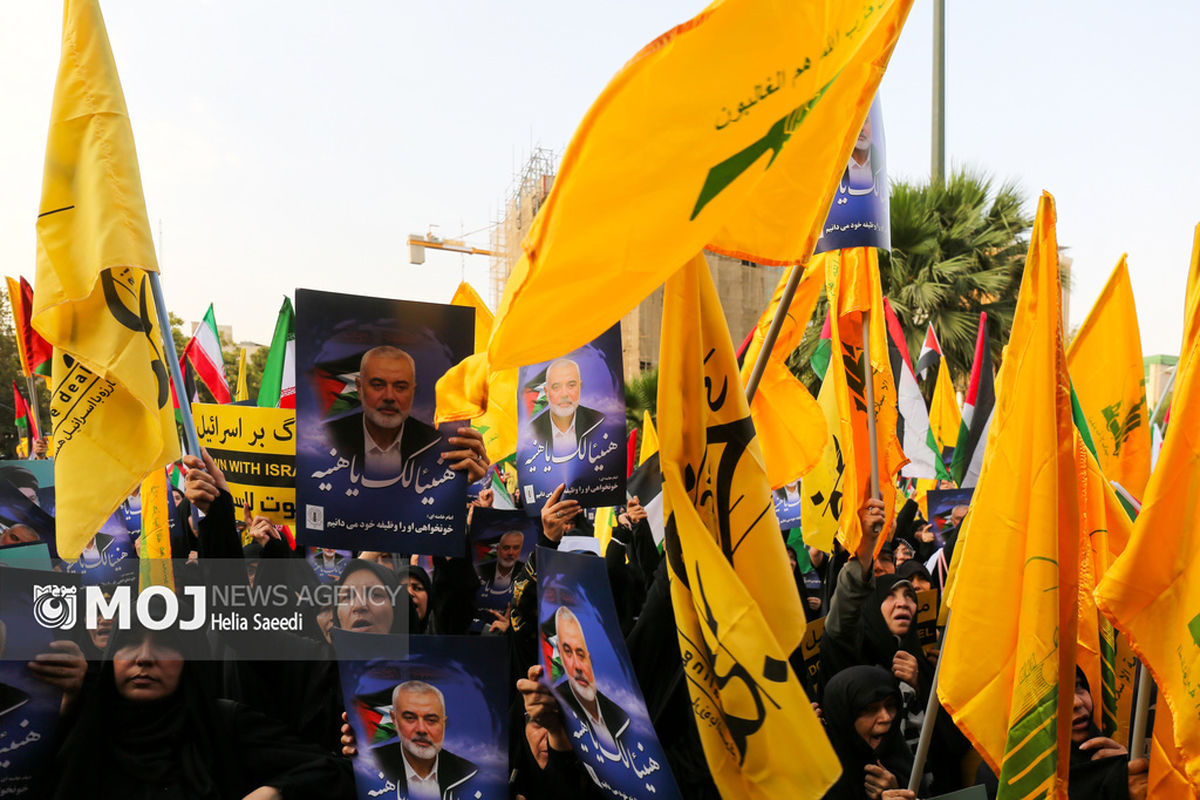 تجمع مردم تهران در محکومیت ترور «اسماعیل هنیه»