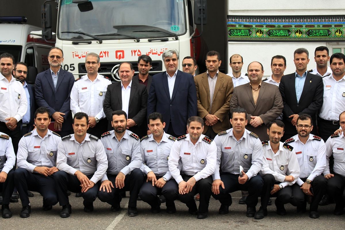 دیدار استاندار با اتش نشانان