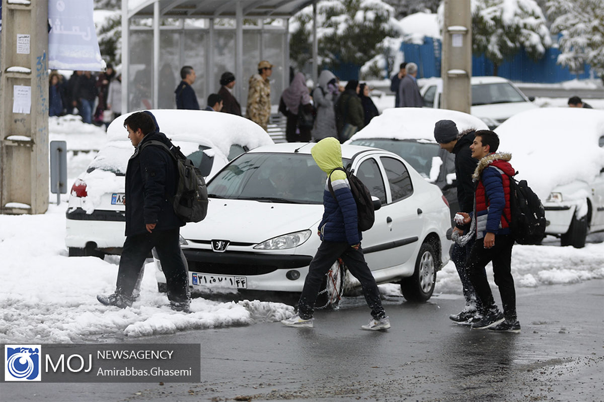 بارش برف پاییزی در تهران