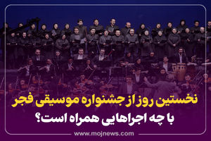 اینفو گرافیک/ اجراهای نخستین روز جشنواره موسیقی فجر