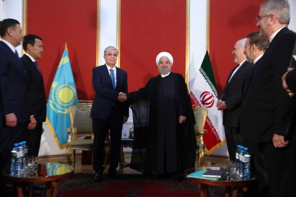 دیدار روحانی با رئیس جمهور قزاقستان1