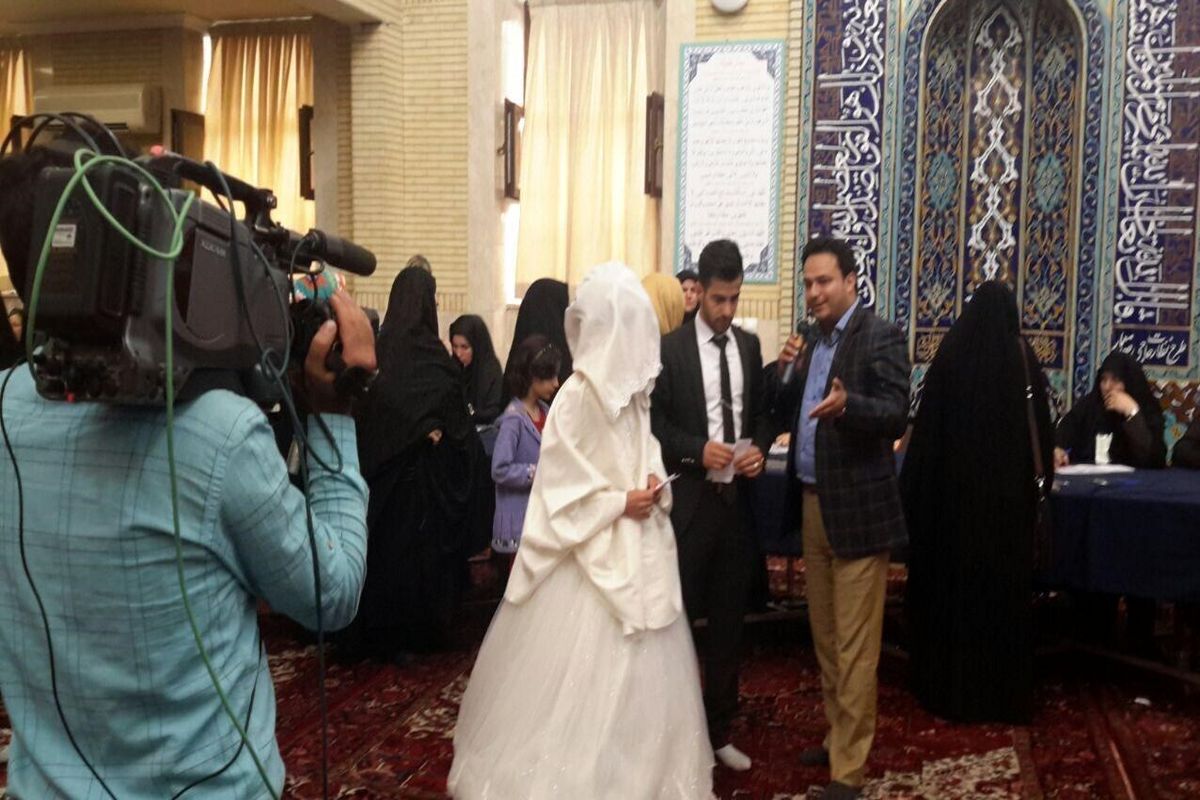شرکت عروس و داماد خوافی در انتخابات