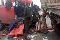انحراف به چپ مینی بوس دلیل وقوع حادثه مرگبار شوشتر بود