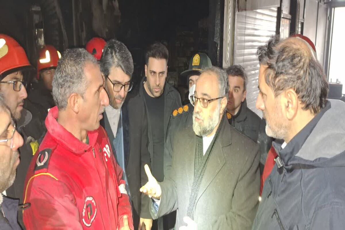 اتش‌سوزی پاساژ صدف