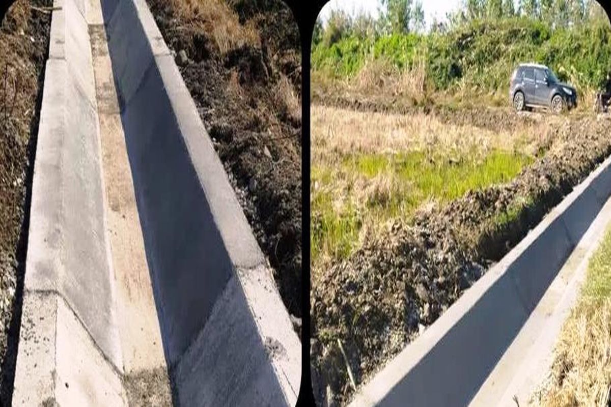 پروژه پوشش بتنی کانال کشاورزی در جویبار