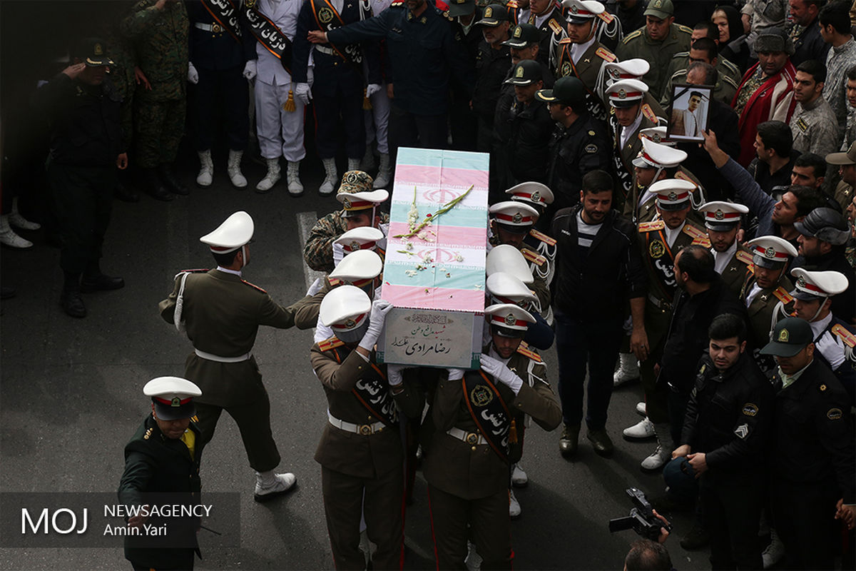 مراسم تشییع پیکر شهدای ناجا