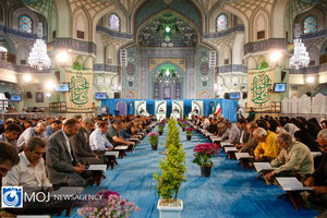 جزء خوانی قرآن کریم در حرم عبدالعظیم حسنی(ع)	