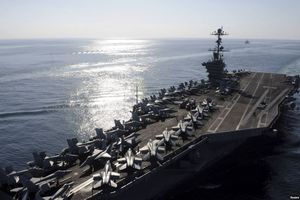 ناو هواپیمابر آمریکا وارد خلیج فارس شد