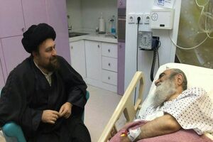 عیادت سیدحسن خمینی از آیت‌الله مظاهری