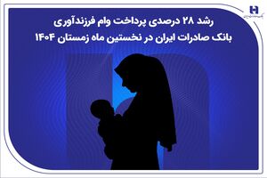 رشد ۲۸ درصدی پرداخت وام فرزندآوری بانک صادرات ایران در نخستین ماه زمستان ۱۴۰۴