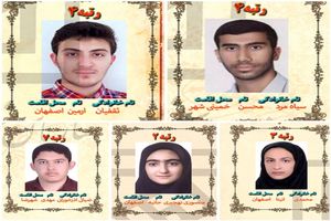 5 اصفهانی در جمع  نفرات برتر کنکور سراسری ۹۹ 
