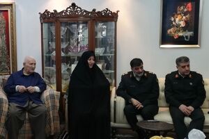 دیدار سردار رادان با خانواده شهید رضایی در رشت