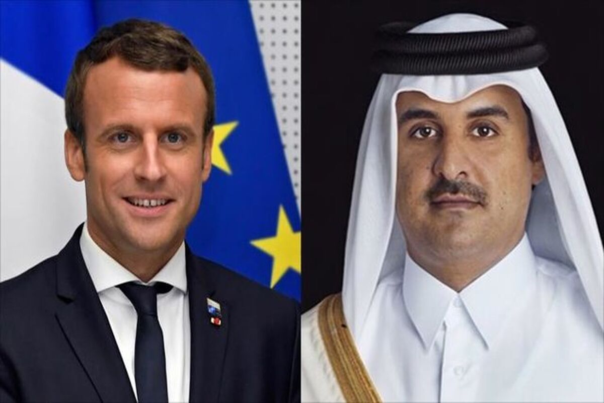 ماکرون و امیر قطر