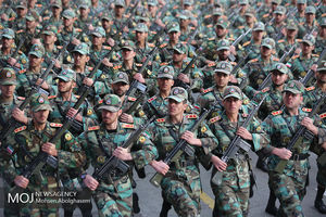 صبحگاه مشترک دانشجویان دانشگاه افسری نیروهای مسلح