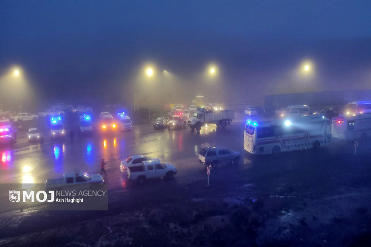 محل سانحه بالگرد حامل رئیس جمهور