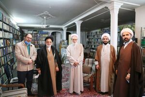 دیدار حجت الاسلام سید حسن اکبری با حجت الاسلام جواد محدثی