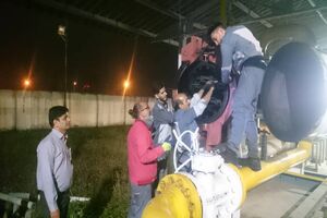 پایان عملیات سرویس سالیانه ایستگاه های گاز منطقه یک رشت 