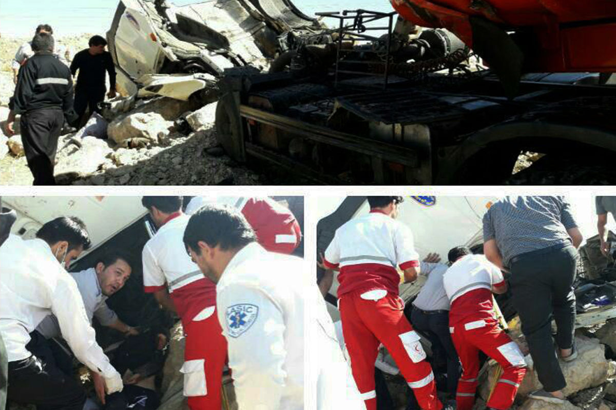 تصادف تریلر در پلدختر