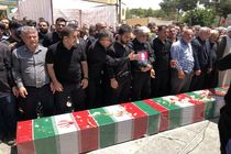 تشییع پیکر مطهر ۳ شهید حمله اسرائیل به ایران در اسلامشهر صورت گرفت