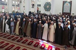 اجتماع طلاب و روحانیان گیلان در حمایت از مردم مظلوم فلسطین