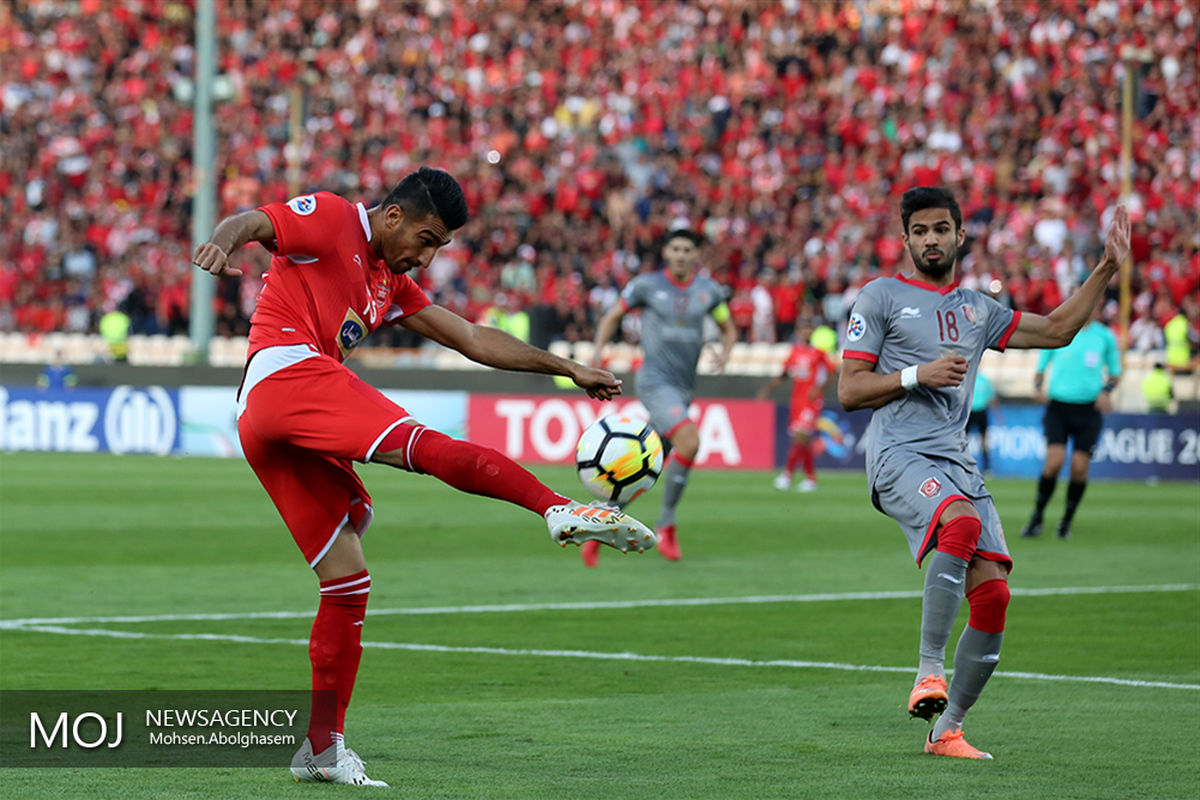دیدار تیم های فوتبال پرسپولیس ایران و الدحیل قطر