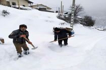 بارش برف 80 سانتی‌متری در بخش کجور / راه‌های اصلی بخش کجور باز است