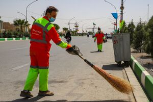 روزانه ۲۵ میلیون مترمربع در قم نظافت می‌شود