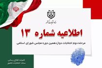 مشخصات نامزدان مورد نظر خود را به صورت کامل و خوانا قید کنید