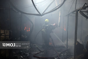 آتش سوزی در بازارچه جنت آباد