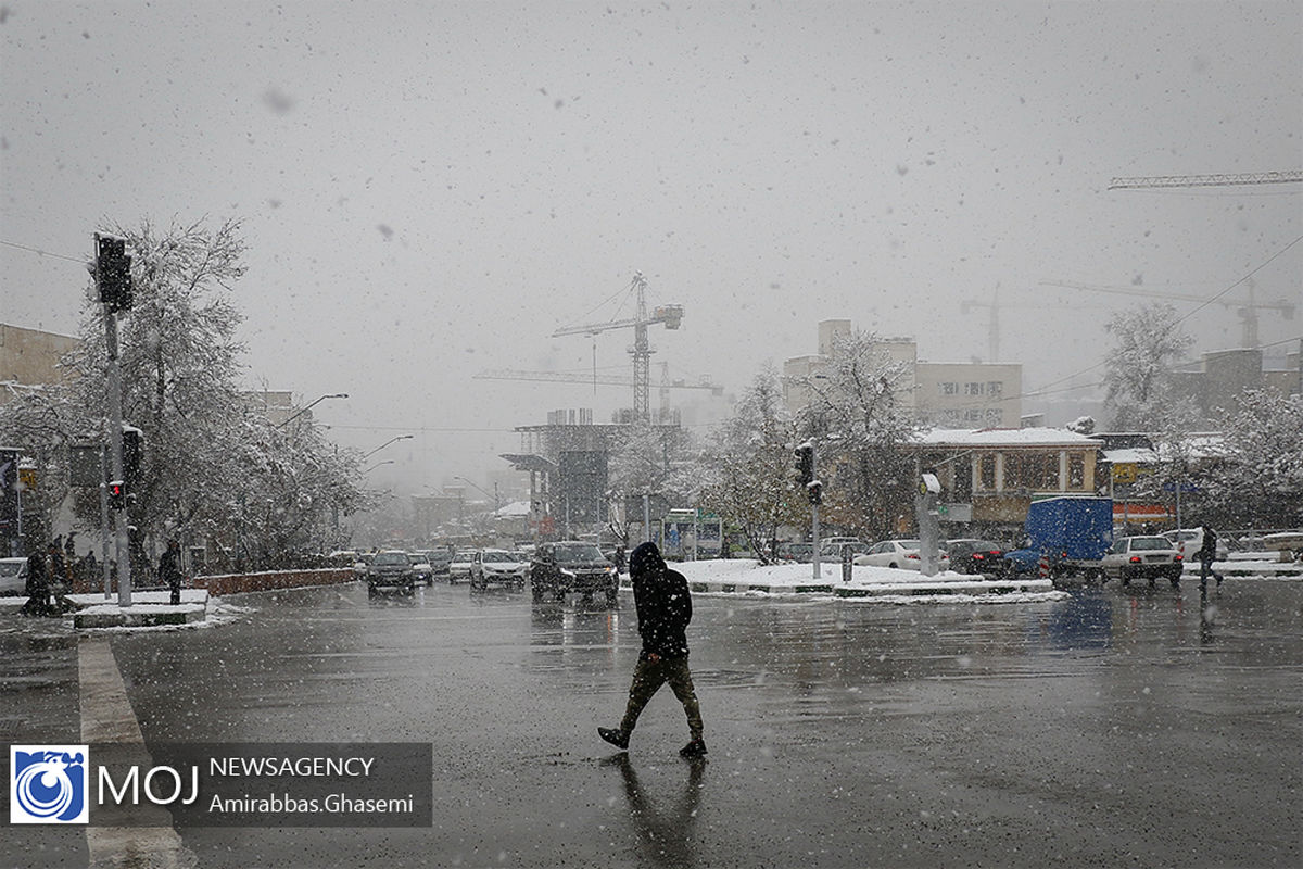 بارش برف زمستانی در تهران
