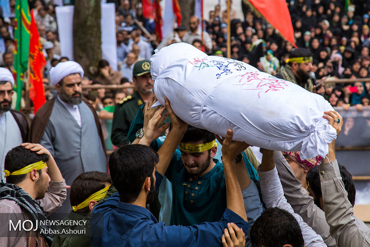 مراسم تشییع و تدفین شهدای گمنام در رشت