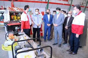 رونمایی از تجهیزات لجستیکی و امدادی جمعیت هلال احمر یزد با حضور استاندار
