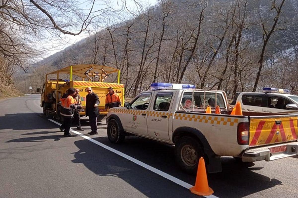 راهداری مازندران + خط کشی