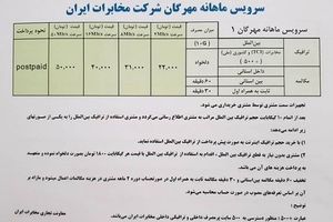 اینترنت مخابرات با تعرفه های جدید/ درخواست وزیر ارتباطات برای ارائه نظر