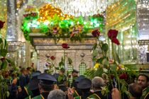 حرم مطهر امین ولایت، غرق نور و شادی شد