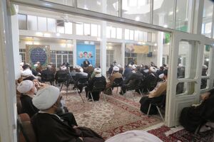مراسم جشن میلاد حضرت زینب سلام الله علیها در دفتر آیت الله فاضل لنکرانی