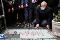 حضور رییس مجلس بر مزار شهید حاج قاسم سلیمانی و همرزمانش	